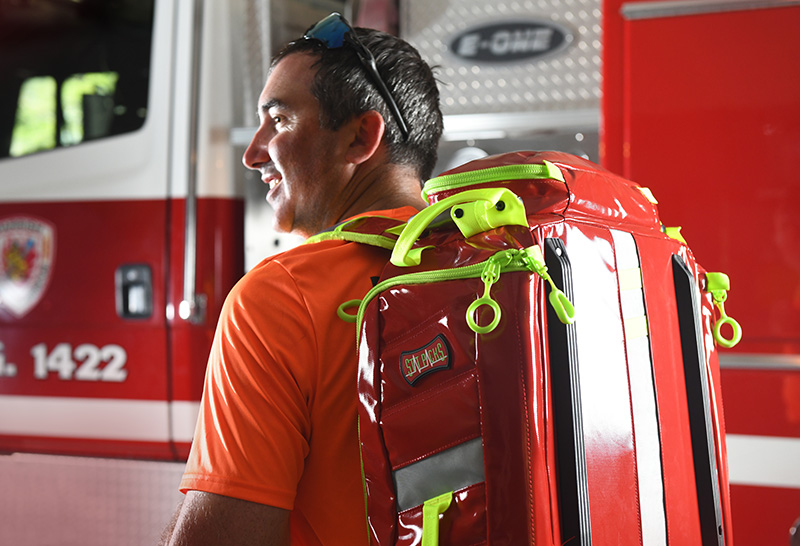 Statpacks EMS Trauma Bags Responder used by firefighter